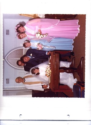 Weddin.Malcolm & Rosemary. signing the register with Rev Joseph Wilding & Rev John Clarke.29-3-1980