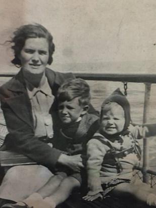 Irene with her brother and mother 'Grandma Beckley'