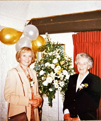 Mavis with Betty (her very dear friend) at Jenny’s Wedding!