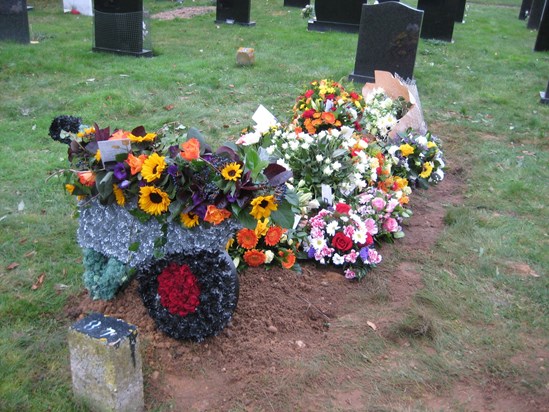 Flowers at the grave