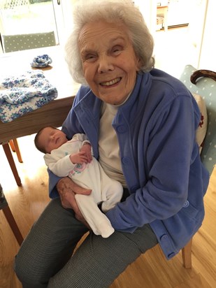 Rosemary delighted to become a great-grandmother!