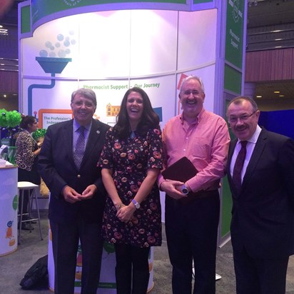 Peter with Pharmacist Support Chief Executive & past Chairs at RPS Conference 2016