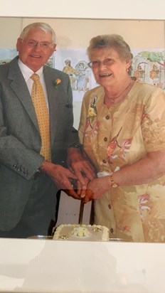 Mum and Dad on their Golden Wedding celebration in Tenby