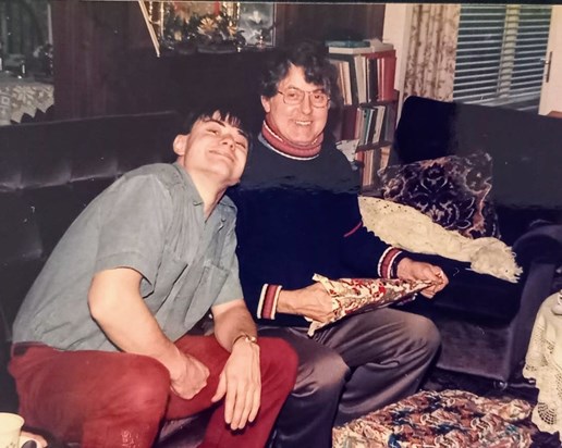 Me and Dad at Christmas back in the day.