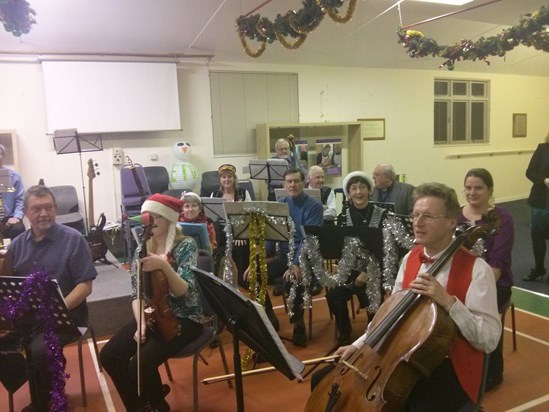 Gwil Playing the cello at the ALO Christmas Concert 2013