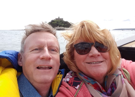 Gwil with Elaine St Michael's Mount Aug 2017