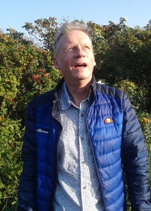 Gwil on a walk around the local lake, Birdwatching.