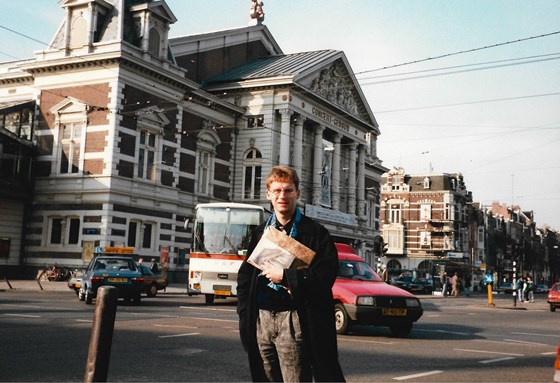 Gwil outside the Concert Cebouw Amsterdam