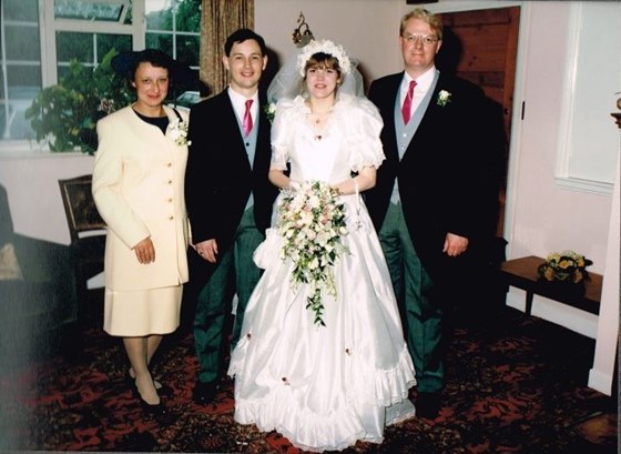 James and Sarah's Wedding day nearly 30 years ago