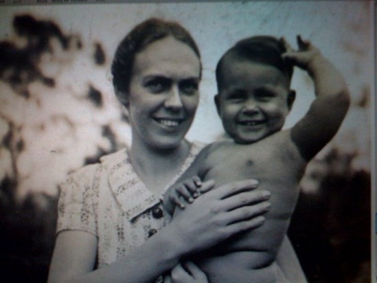 Rajan as a baby with his much-loved mother, Mary