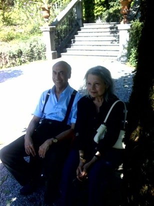 Rajan and Marlene on holiday in Varenna