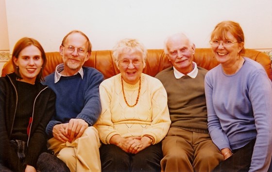 Gran with Grandad, me, Dad and Mum