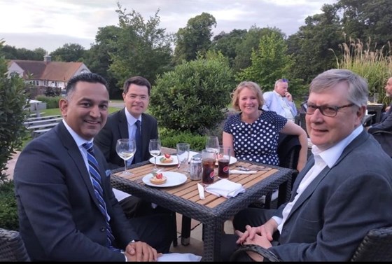 James with friends Vicki, Gagan and Roger 