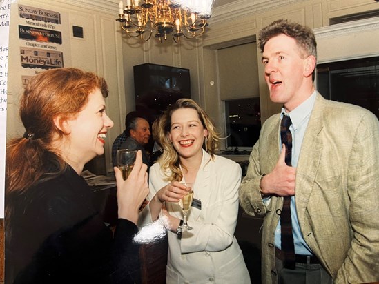 Julia at the launch of Sunday Business at Cavendish Square 1996