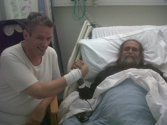 Good Mates Smiler and Steve in Norwich Hospital - both shaking hands in heaven now
