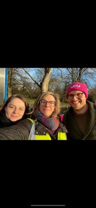 Agnes on the picket line with School of Law colleagues