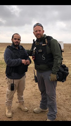 Ryan with his good mate"Brian" in Syria