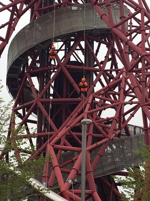 April 2018 Anne and Claire Abseil The Orbit