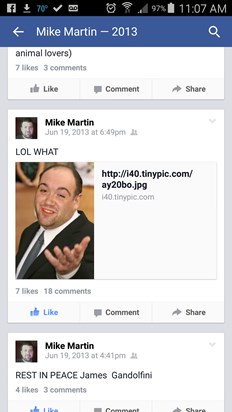 Mike was always bombarded with meme of himself by others.  This one he thought was genius.