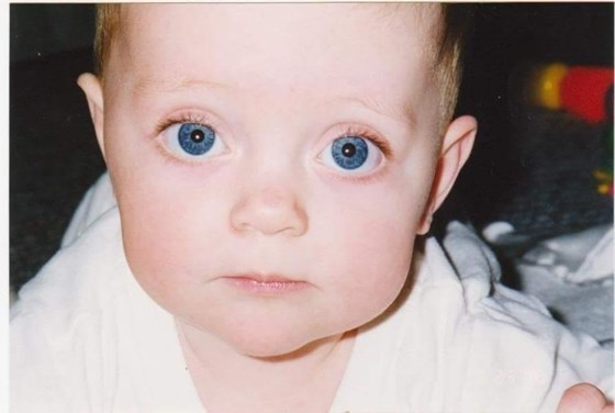 Megan's beautiful blue eyes