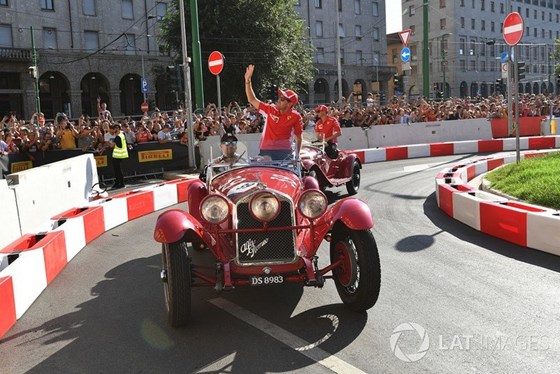Sebastian Vettel cadging a lift!