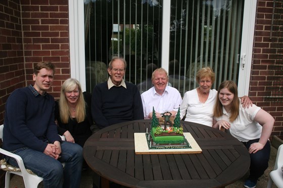 Mum and Dad with daughter Karen, Son in law Norman and grandchildren David and Abi