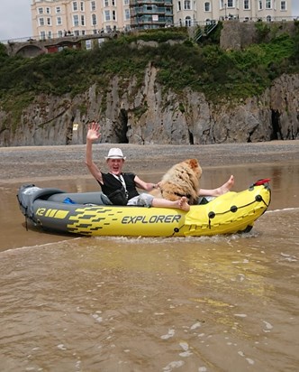 Ian & Riley in Canoe