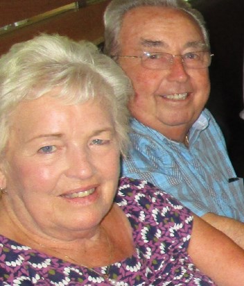 Mike and Ede at lunch following Pat and Roger's Golden Wedding Party July 2016