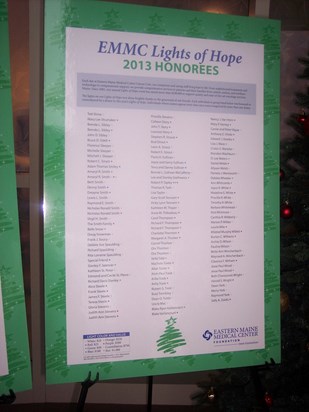 EMMC Lights of Hope Honorees 2013