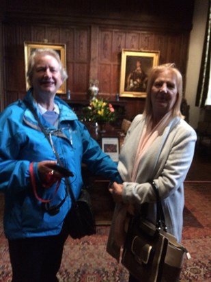 By Royal command: Patricia with cousin Lynn at Hever Castle