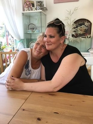 Tea for two: Patricia with daughter Claire at Angel Bakes tea room in Crockenhill