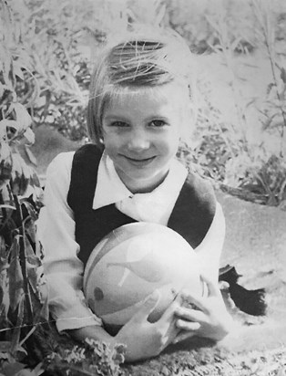 Ball girl: Patricia as a seven-year-old