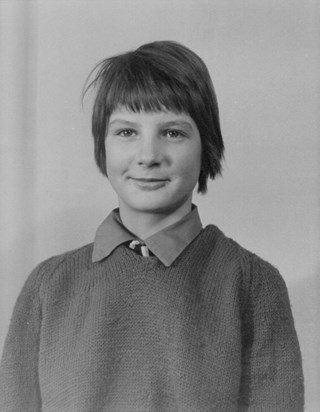 Schoolgirl: Patricia as a 12-year-old pupil