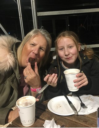 Coffee and cake, her favourite thing to do with Grace at Eltham Palace 🥰