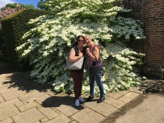 Happy place: Patricia with daughter Claire during a visit to Penshurst Place