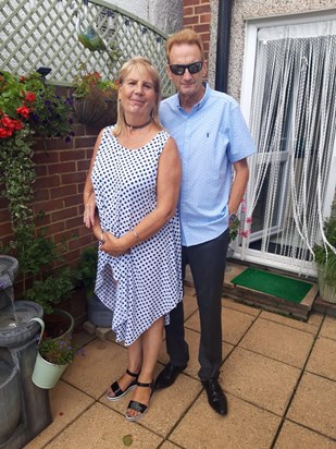 Pat and Kevin on the patio at 86 Longmead Drive