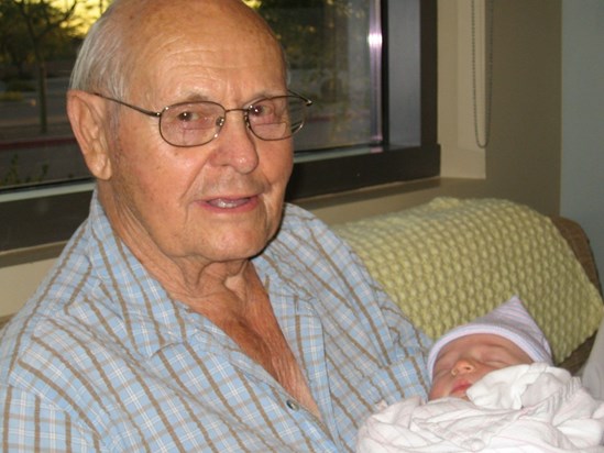 Great Grandpa with Baby Riley 2010