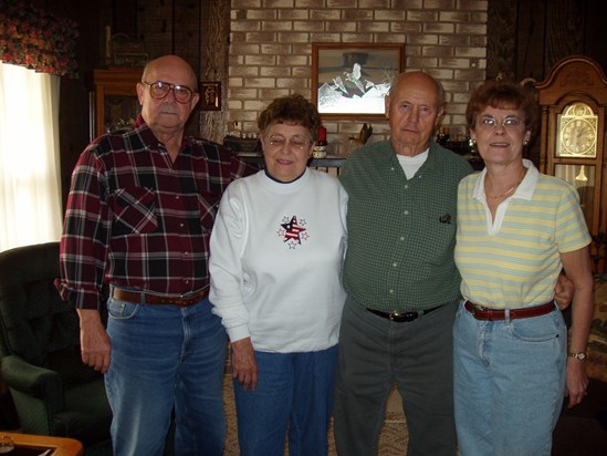with brother Joe, Evelyn, and Kathleen