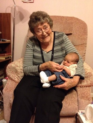 Mya meets Grandma Rosie💕 December 2013