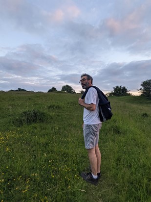 Sunset walk on Selsley Common, one of Tom’s favourite places