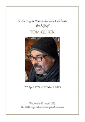 Tom Quick order of service 12 April 2023 Page 1