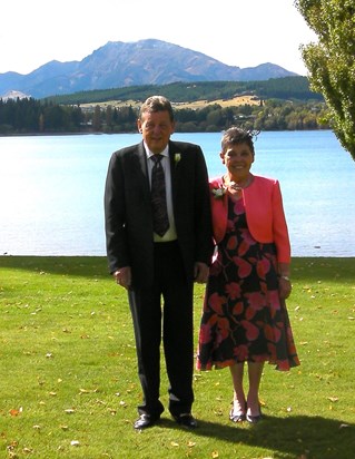 Dave and Lynne at Dominic's wedding - Wanaka, New Zealand 2013