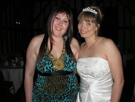 Claire with Suzy at her wedding