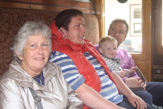 On the Bluebell Railway in 2012 with Chris, Jude and Sean