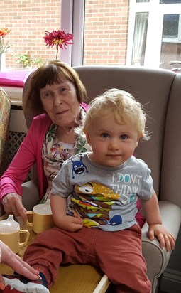 Joan with her Grandson Oscar (July 2017)