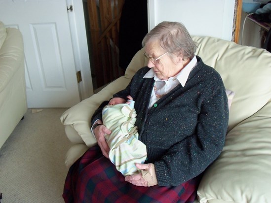 Mum with first Great Grandson