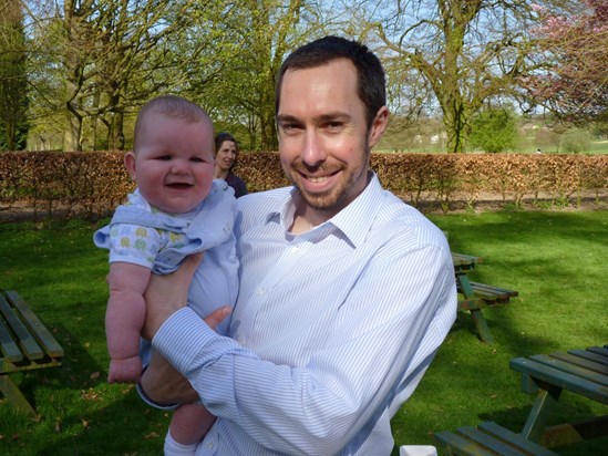 Archie and his godfather April 2011