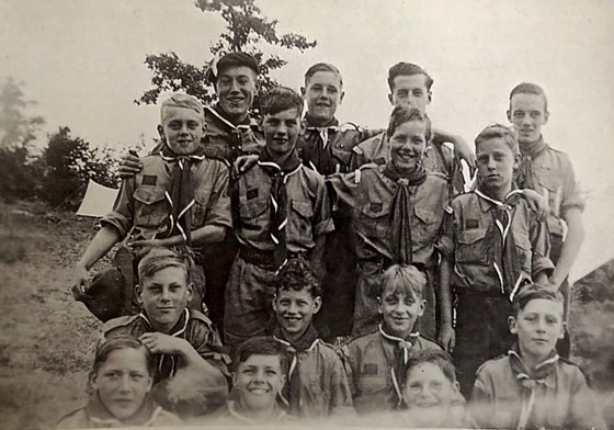 Tettenhall Wood Scouts - 1939 (Dad back left)