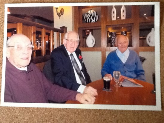 Maurice with Peter and Bill, dining at Chestnut Tree.