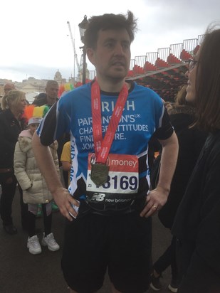 Rich completes the marathon. Fantastic.
